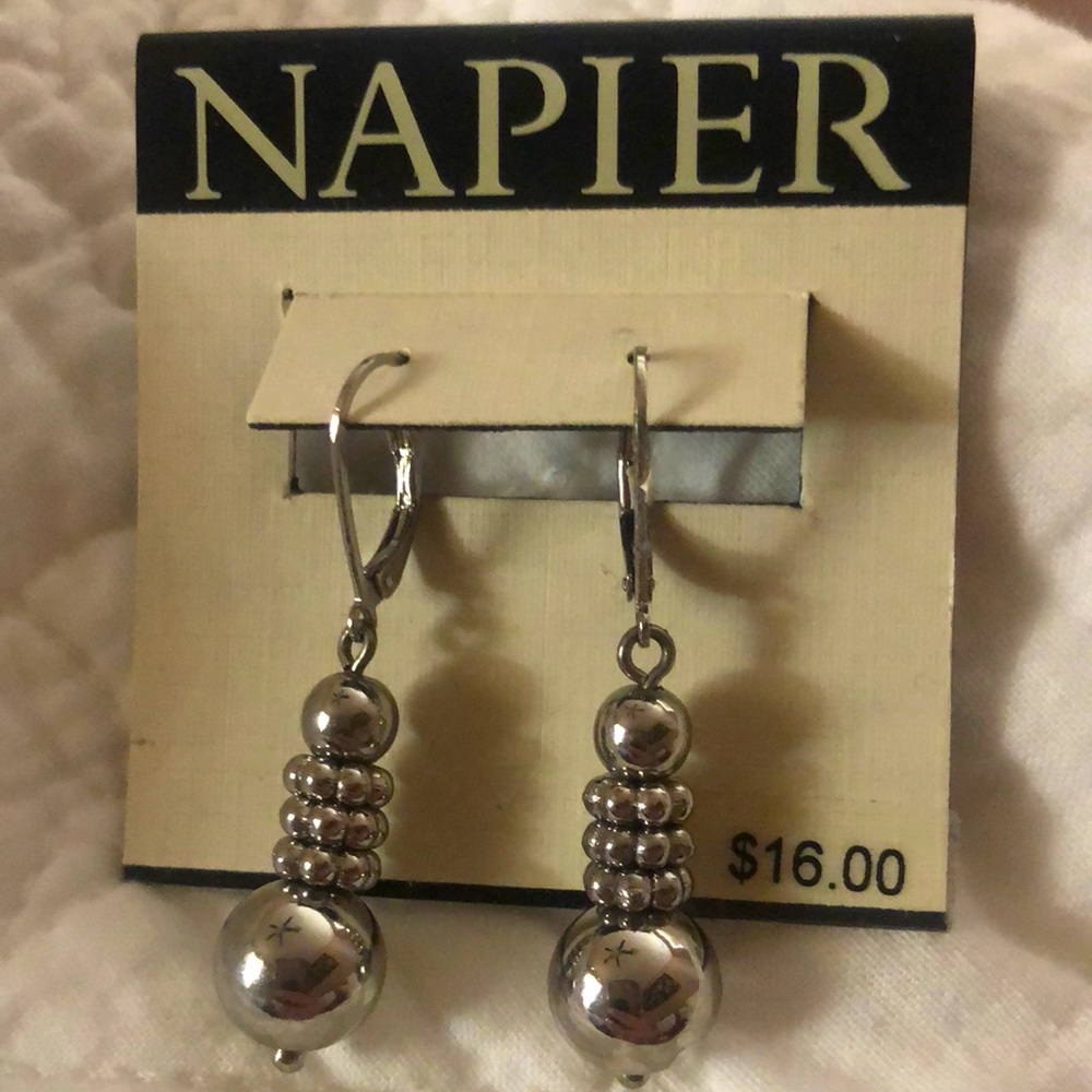 NWT- Never worn Napier Silver earrings